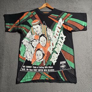 Vintage 90s Kacy World Colors Positive Family AOP T-Shirt Single Stitch Large